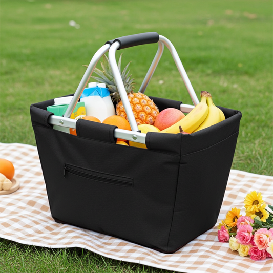 Einkaufskorb offen, Farbe schwarz