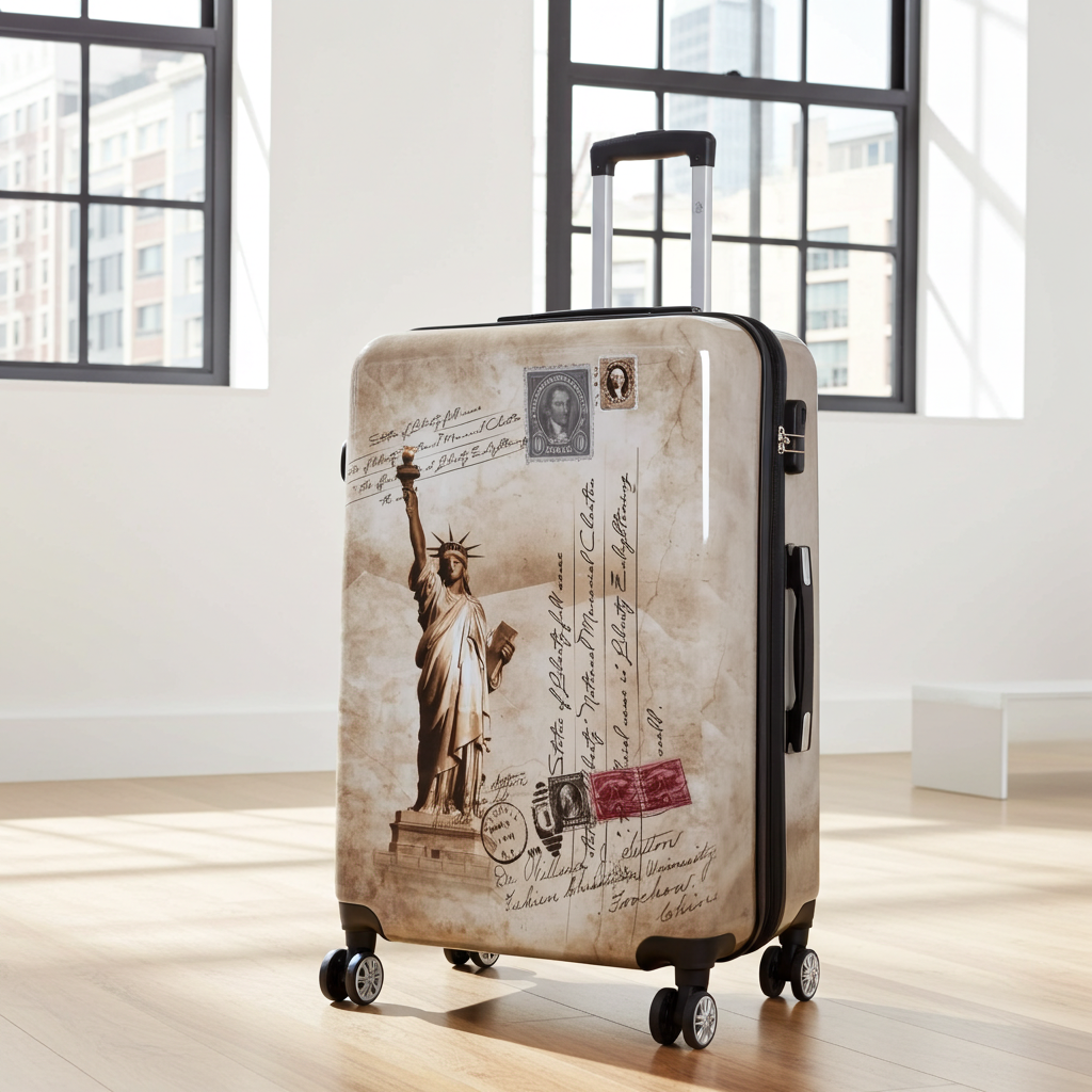 Polykarbonaattikuvioinen matkalaukkusarja 3 kpl New York