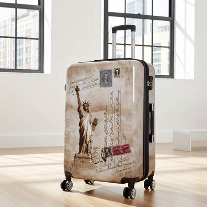 Polykarbonaattikuvioinen matkalaukkusarja 3 kpl New York