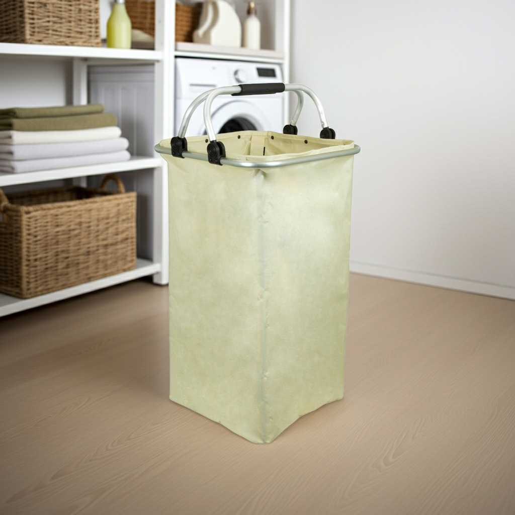 Wäschekorb faltbar, Farbe beige, VE-12 – PM Euro-Trading GmbH