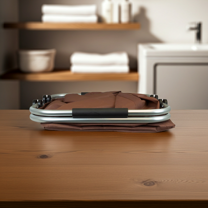 Cesto de ropa plegable, color café, VE-12