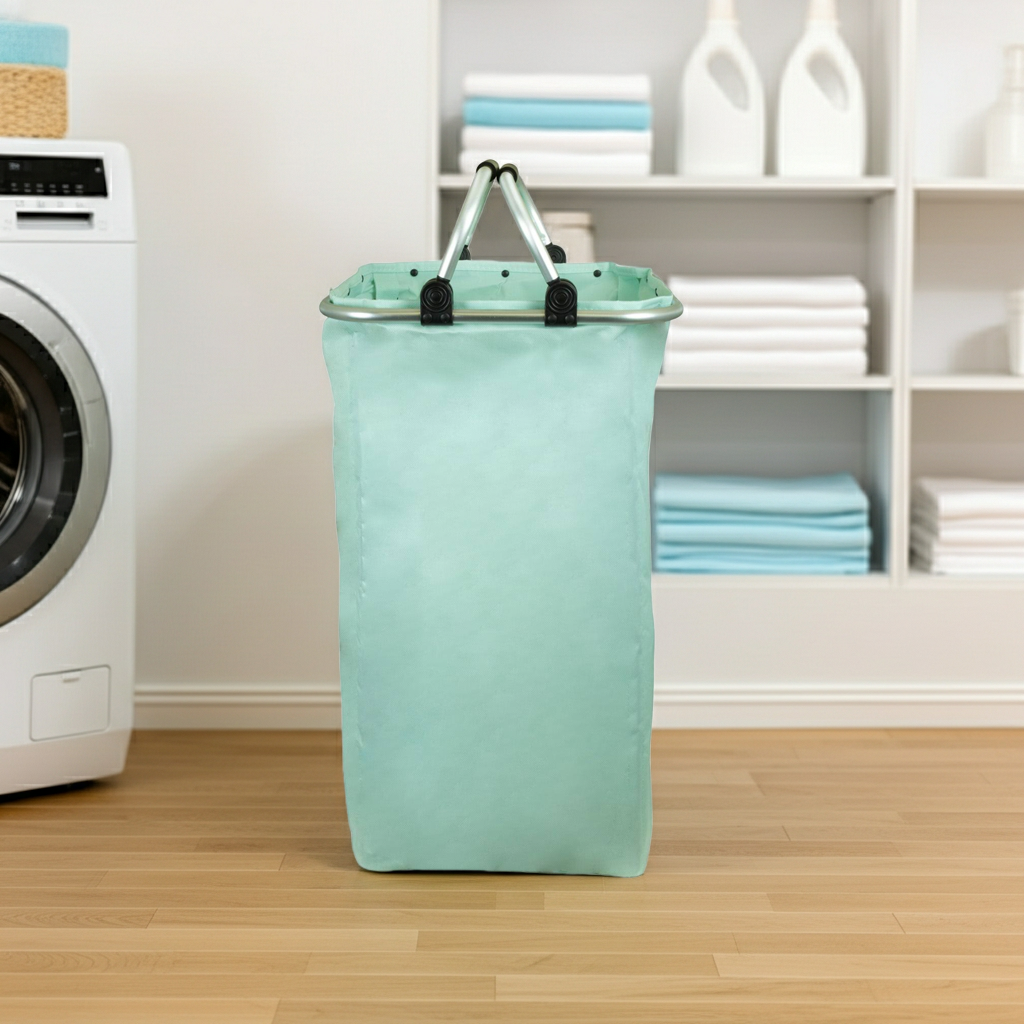 Cesto de ropa plegable, color verde menta, VE-12