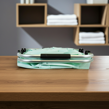 Cesto de ropa plegable, color verde menta, VE-12