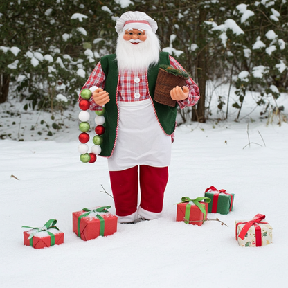 Papa Noel cocinero 150cm