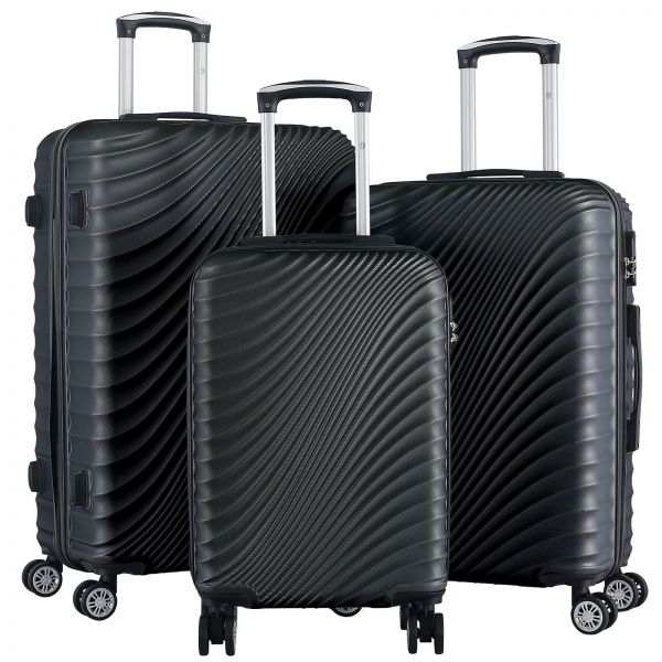 ABS Luggage Set 3pcs Padua Black