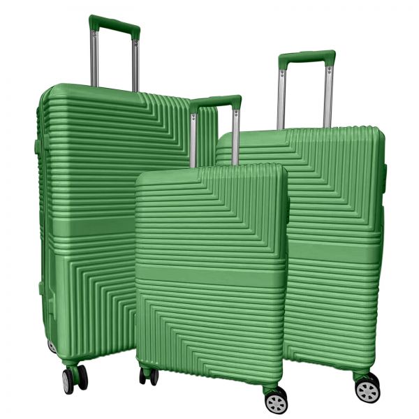 ABS Luggage Set 3pcs Barcelona Green