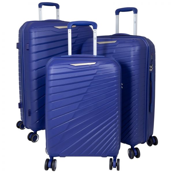 PP Suitcase Set 3pcs Monza Blue