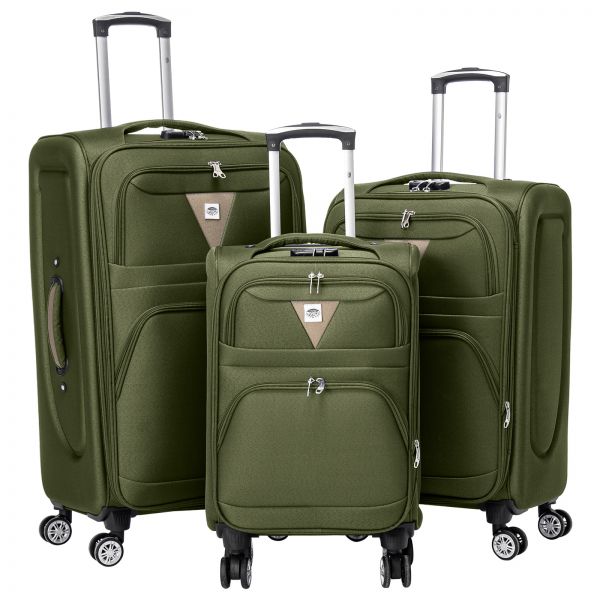 Nylon Luggage Set 3pcs Menorca Green