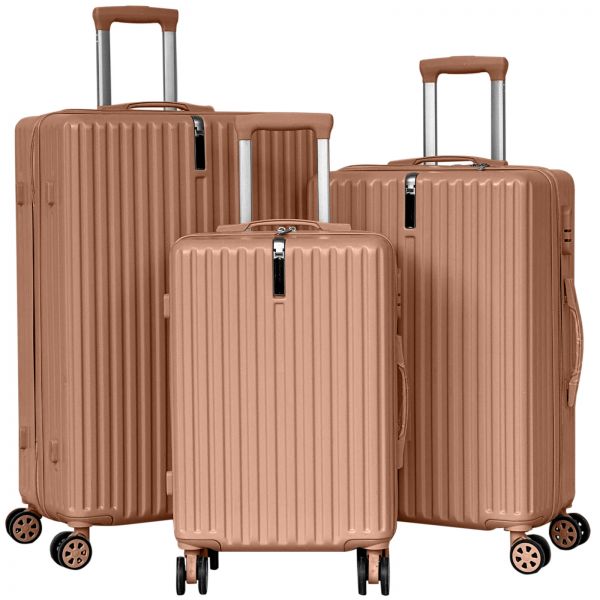 ABS Luggage Set 3pcs Portofino Rosé