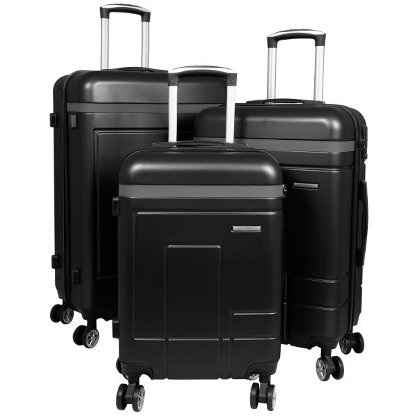 ABS Luggage Set 3pcs Genf Black