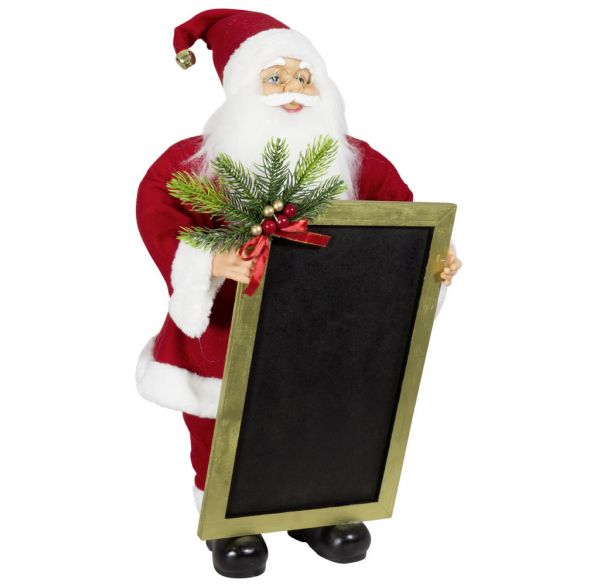 Santa mit Kreidetafel 90cm