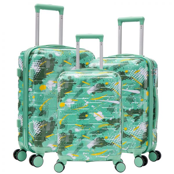 Polycarbonate Luggage Set 3pcs Pescara Green