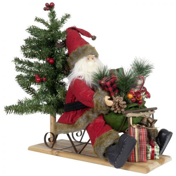 Santa auf Schlitten Größe ca.48x24x56cm (LxBxH)