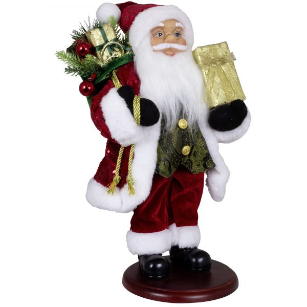 Weihnachtsmann Thoralf 45cm auf Podest