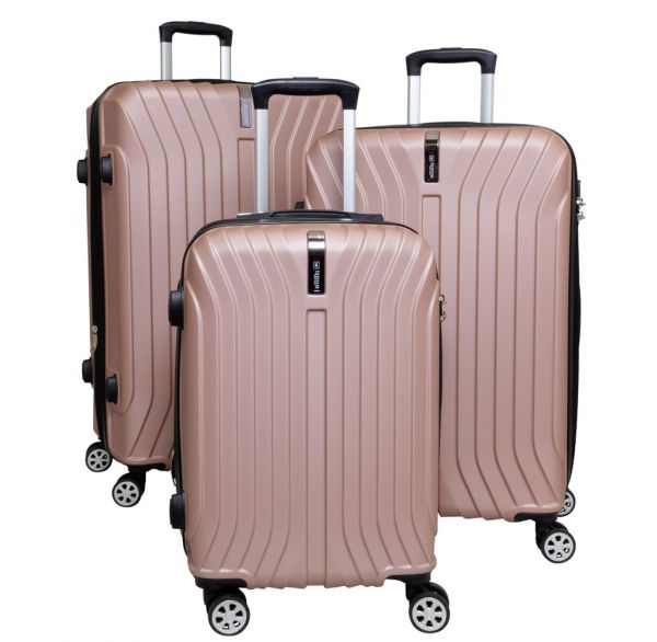 ABS Kofferset 3tlg Almeria rosé