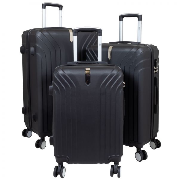 ABS Luggage Set 3pcs Palma24 Black