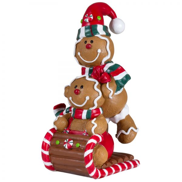 Gingerbread Figures On Sleigh