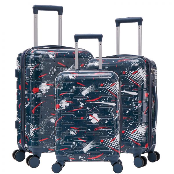 Polycarbonate Luggage Set 3pcs Pescara Darkblue
