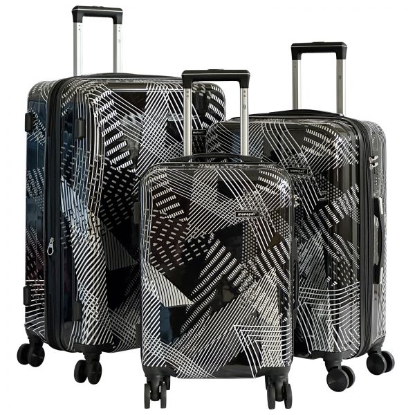 Polycarbonate Luggage Set 3pcs Ravenna Black