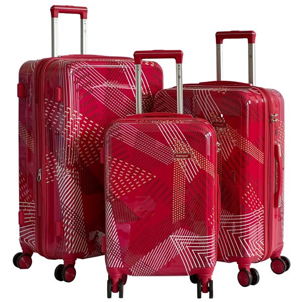 Polycarbonate Luggage Set 3pcs Ravenna Red