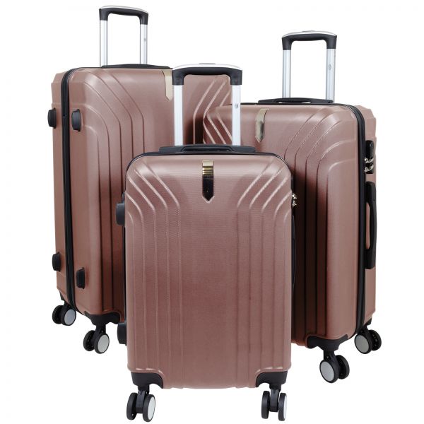ABS Luggage Set 3pcs Palma24 Rosegold
