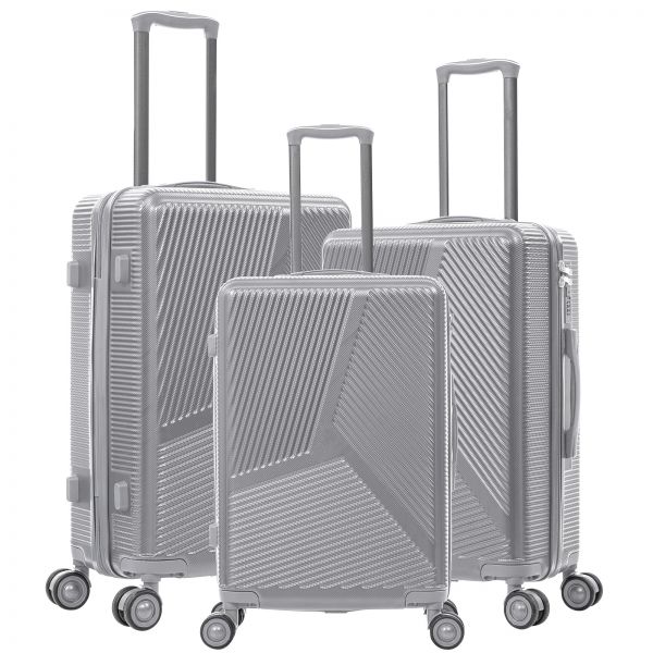 ABS Luggage Set 3pcs Alcudia Silver