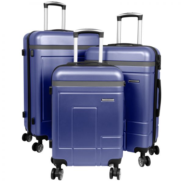 ABS Luggage Set 3pcs Genf Blue