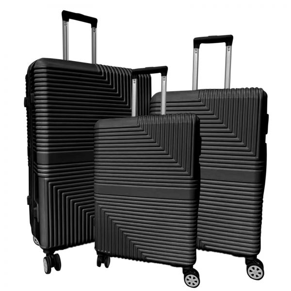 ABS Luggage Set 3pcs Barcelona Black