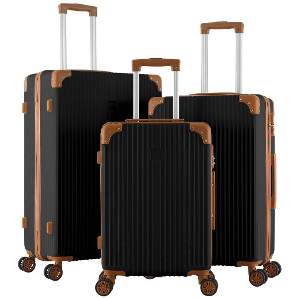 ABS Luggage Set 3pcs Barbados Black