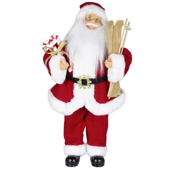Animierter Weihnachtsmann 45cm mit Spieluhr