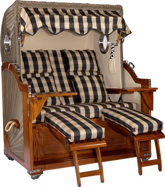 Mahagoni Luxus Strandkorb 2,5 Sitzer