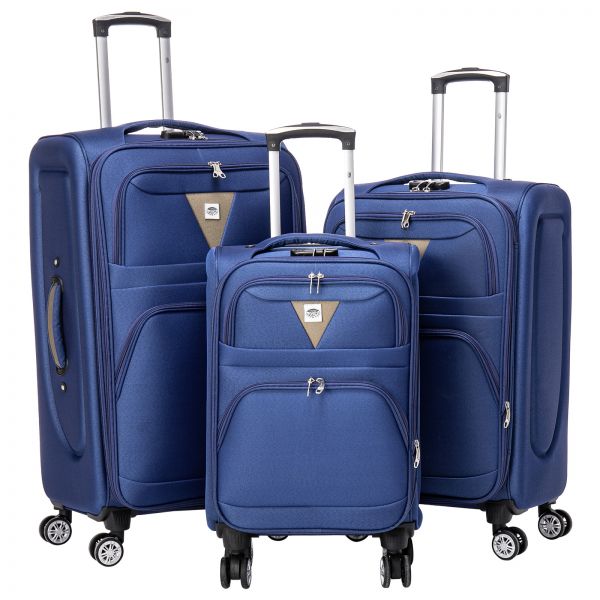 Nylon Luggage Set 3pcs Menorca Blue