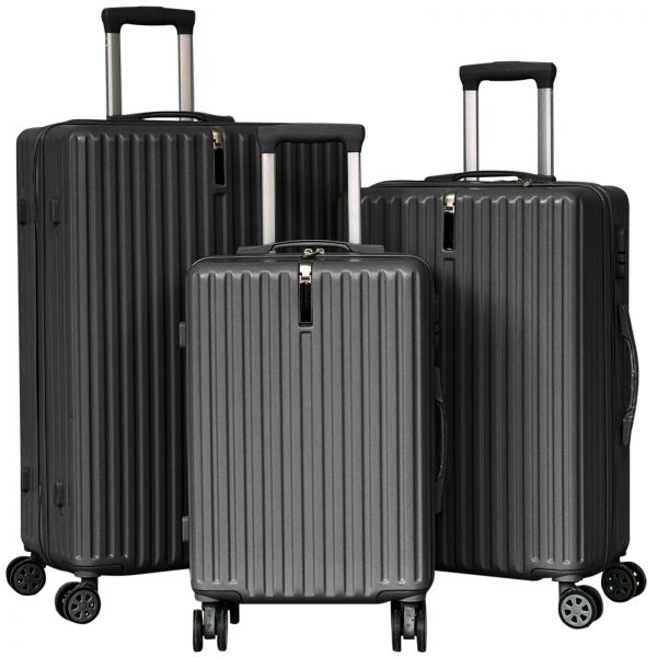 ABS Luggage Set 3pcs Portofino Black