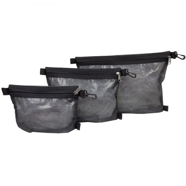 Toiletry Bag Set 3pcs Black Transparent