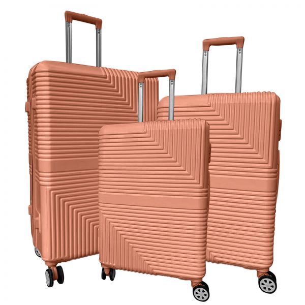 ABS Luggage Set 3pcs Barcelona Rosé