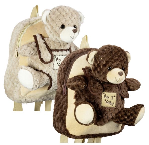 Kinder-Rucksack mit abnehmbarem Plüschtier Teddybär