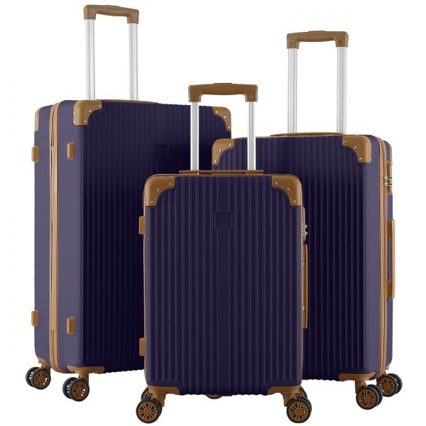 ABS Luggage Set 3pcs Barbados Blue